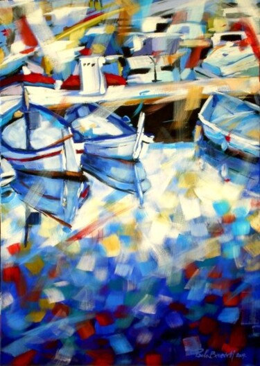 Pintura titulada "IL PORTO 3" por Paolo Benedetti, Obra de arte original, Acrílico