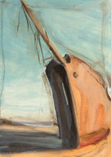 Картина под названием "Dopo tanto navigare" - Paolo Campogrande, Подлинное произведение искусства, Масло Установлен на Дерев…