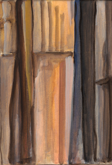 Pintura titulada "Paesaggio urbano 2" por Paolo Campogrande, Obra de arte original, Oleo Montado en Panel de madera