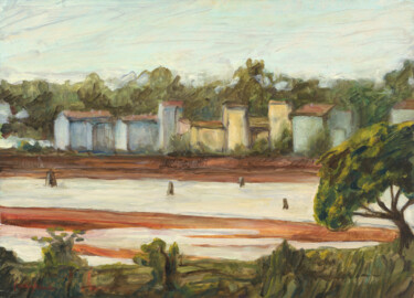 Pintura titulada "Burano da Torcello" por Paolo Campogrande, Obra de arte original, Oleo