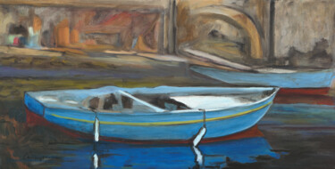 Pintura intitulada "In porto" por Paolo Campogrande, Obras de arte originais, Óleo