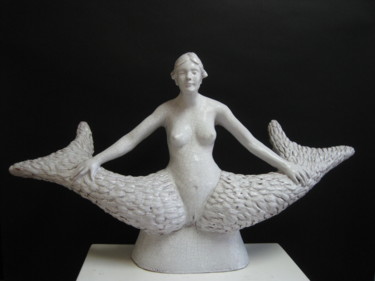 Sculpture titled "Melusina" by Paolo Camporese, Original Artwork, Ceramics