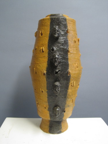 Escultura intitulada "Vaso di Lombroso gi…" por Paolo Camporese, Obras de arte originais, Terracota