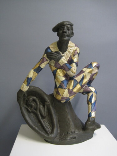 Sculpture intitulée "La cruna dell'ago" par Paolo Camporese, Œuvre d'art originale, Terre cuite