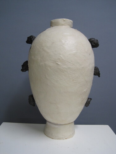 Vaso di Lombroso bianco e nero Escultura titulada "Vaso di Lombroso bi…" por Paolo Camporese, Obra de arte original, Terracota