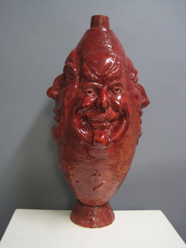 Skulptur mit dem Titel "Vaso alchemico" von Paolo Camporese, Original-Kunstwerk, Keramik