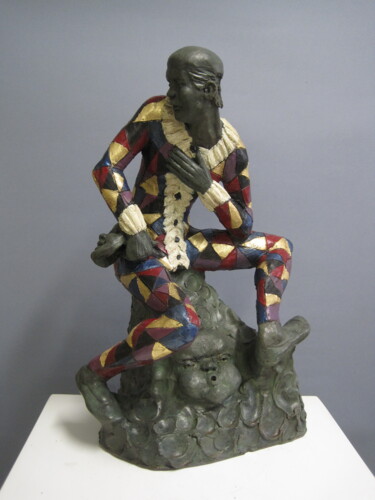 Skulptur mit dem Titel "Eolo" von Paolo Camporese, Original-Kunstwerk, Terra cotta