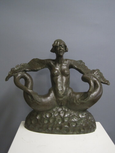 Skulptur mit dem Titel "Melusina Ophelia" von Paolo Camporese, Original-Kunstwerk, Terra cotta