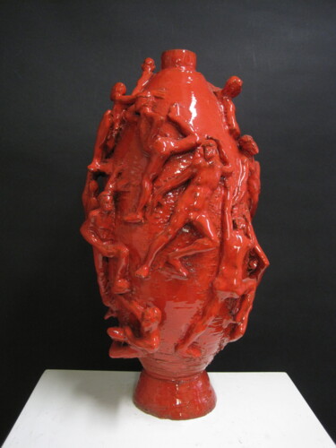 Scultura intitolato "Il vaso della conos…" da Paolo Camporese, Opera d'arte originale, Ceramica