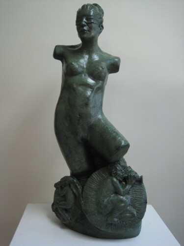 Скульптура под названием "La musa e i musici" - Paolo Camporese, Подлинное произведение искусства, Терракота