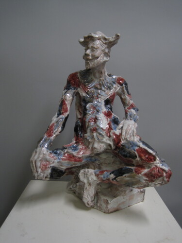 Arlecchino rosso Sculpture intitulée "Arlecchino rosso" par Paolo Camporese, Œuvre d'art originale, Céramique