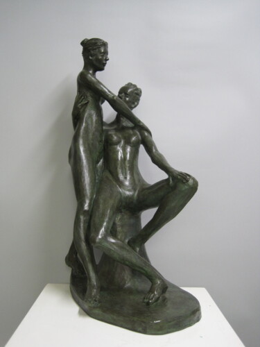 Sculpture intitulée "Le bagnanti" par Paolo Camporese, Œuvre d'art originale, Terre cuite