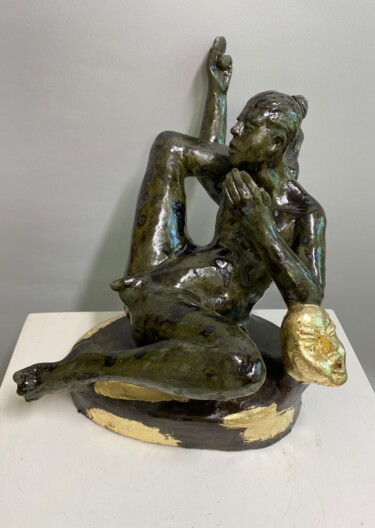 Skulptur mit dem Titel "yoga 2024" von Paolo Camporese, Original-Kunstwerk, Keramik