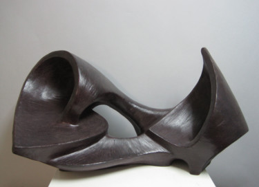 Sculpture titled "La fata verde" by Paolo Camporese, Original Artwork, Terra cotta