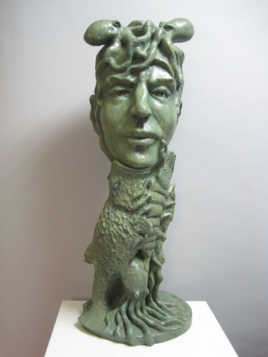 Скульптура под названием "i polpi innamorati…" - Paolo Camporese, Подлинное произведение искусства, Терракота