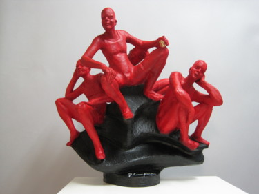 Sculpture intitulée "il riposo degli acr…" par Paolo Camporese, Œuvre d'art originale, Terre cuite