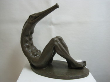 Sculptuur getiteld "Gotiche-aguglie" door Paolo Camporese, Origineel Kunstwerk, Terra cotta
