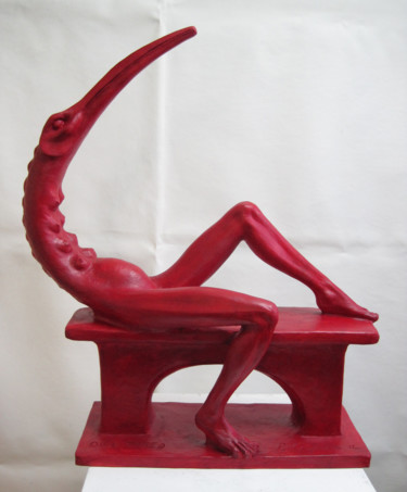 「OGM freed」というタイトルの彫刻 Paolo Camporeseによって, オリジナルのアートワーク, テラコッタ