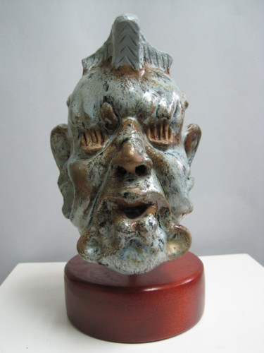 Rzeźba zatytułowany „African mask” autorstwa Paolo Camporese, Oryginalna praca, Ceramika