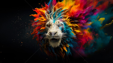 Arts numériques intitulée "King Of All Colors" par Paolo Chiuchiolo, Œuvre d'art originale, Image générée par l'IA