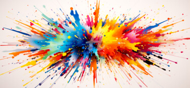 Digitale Kunst mit dem Titel "The Colors Boom!" von Paolo Chiuchiolo, Original-Kunstwerk, KI-generiertes Bild