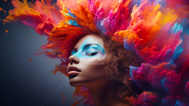 Цифровое искусство под названием "Sense The Colors" - Paolo Chiuchiolo, Подлинное произведение искусства, Изображение, сгене…