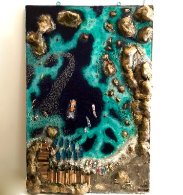 Ζωγραφική με τίτλο "Diorama  "Il Mare "…" από Paolo Orlando, Αυθεντικά έργα τέχνης, Ακρυλικό