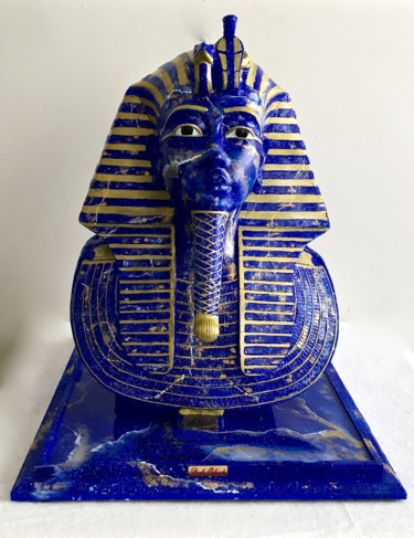 Scultura intitolato "Toutankhamon Mask L…" da Paolo Orlando, Opera d'arte originale, Acrilico