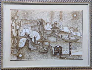 Drawing titled "Benvenuti in" by Paolo Pucinischi, Original Artwork, Ink