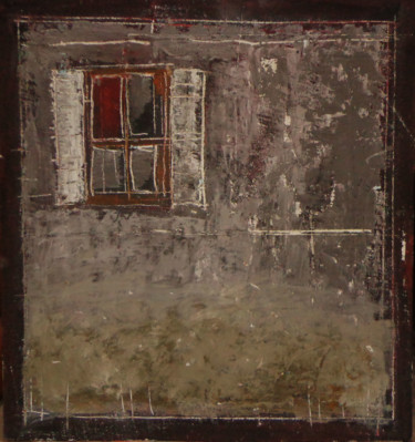 Pittura intitolato "Finestra su muro gr…" da Paolo Righi, Opera d'arte originale