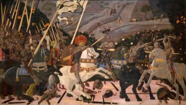 Painting titled "Bataille de San Rom…" by Paolo Uccello, Original Artwork, Tempera