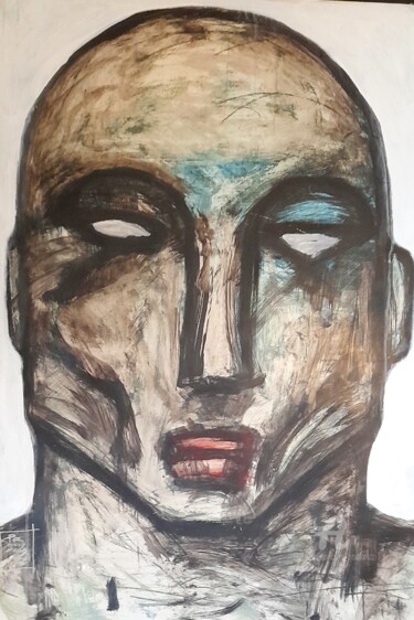 Картина под названием "Face A" - Paolo Rizzi, Подлинное произведение искусства, Масло