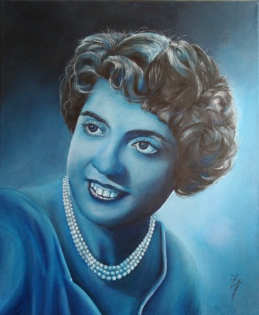 Painting titled "Dame Claude" by Zeuxiss, Original Artwork, Oil