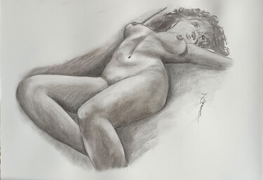 Drawing titled "Farniente" by Zeuxiss, Original Artwork, Charcoal