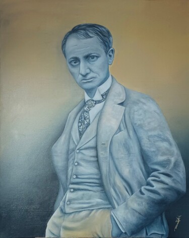 Schilderij getiteld "Baudelaire "Bicente…" door Zeuxiss, Origineel Kunstwerk, Olie