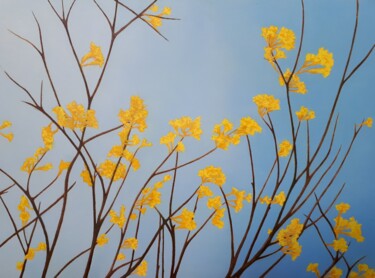Картина под названием "Ipe-amarelo" - Paolozzi, Подлинное произведение искусства, Масло