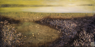 Pittura intitolato "alba sulla palude II" da Paolo Perelli, Opera d'arte originale, Olio