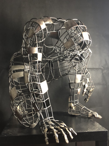 Sculpture titled "narcissus II - 2018" by Paolo Perelli, Original Artwork, Metals