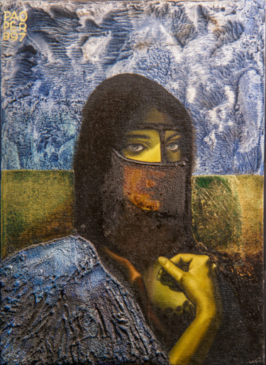 Pittura intitolato "l'odalisca" da Paolo Perelli, Opera d'arte originale, Olio