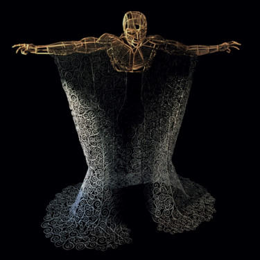 「universo-1.jpg」というタイトルの彫刻 Paolo Perelliによって, オリジナルのアートワーク, 金属