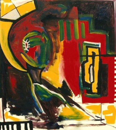 Картина под названием "Le justicier" - Emmanuelle Rostaing, Подлинное произведение искусства, Акрил Установлен на Деревянная…