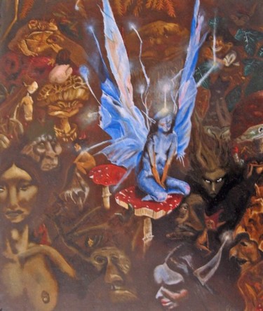 Pittura intitolato "Il mondo delle fate" da Giampietro Nardello, Opera d'arte originale, Altro
