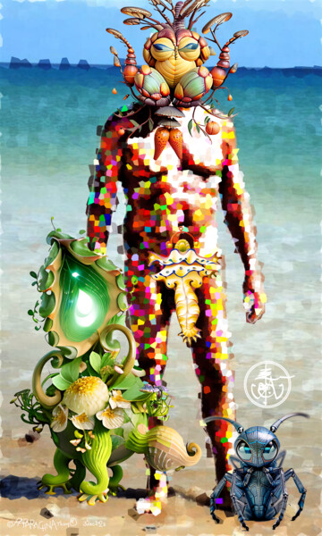 Digital Arts titled "BEE CHATMAN virtual…" by Paparachna, Original Artwork, Digital Collage