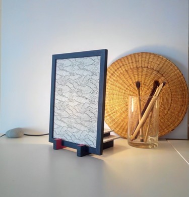 Design mit dem Titel "Lampe style Japonai…" von Papiers D'Aurore, Original-Kunstwerk, Leuchte