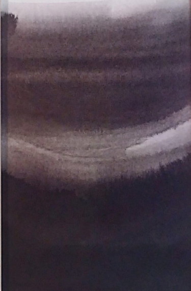 Malerei mit dem Titel "Paysage. Encre de C…" von Papiers D'Aurore, Original-Kunstwerk, Tinte