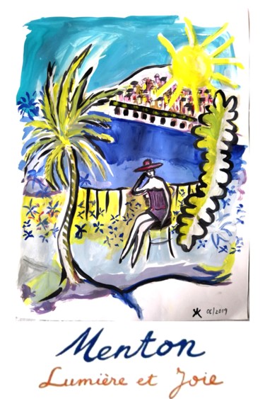 "Lumière et joie Men…" başlıklı Tablo Papillon tarafından, Orijinal sanat, Guaş boya