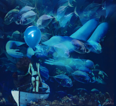 Arts numériques intitulée "Fond marin" par Gilles Papineau, Œuvre d'art originale, Travail numérique 2D