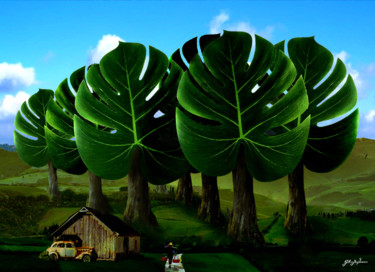 Arts numériques intitulée "L'arbre est dans se…" par Gilles Papineau, Œuvre d'art originale, Travail numérique 2D