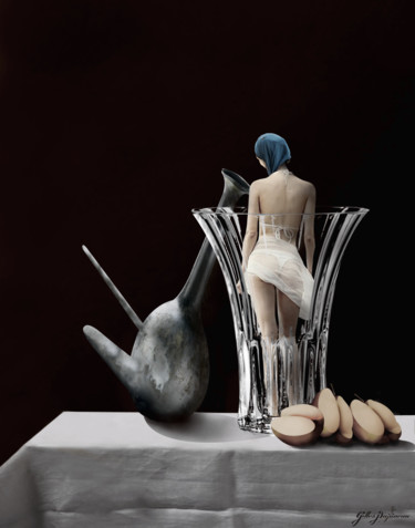 Arts numériques intitulée "Nature vivante aux…" par Gilles Papineau, Œuvre d'art originale, Travail numérique 2D
