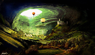 Digital Arts με τίτλο "Paysage intérieur 2" από Gilles Papineau, Αυθεντικά έργα τέχνης, 2D ψηφιακή εργασία